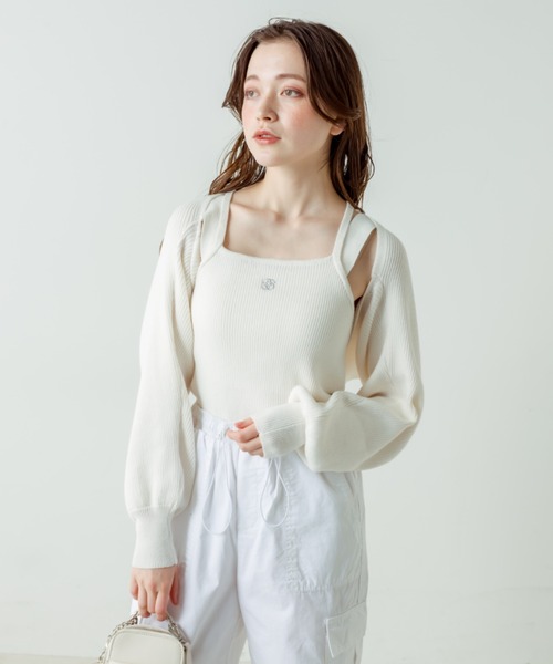 OLIVE des OLIVE(オリーブデオリーブ)の「マルチWAYリボンボレロ(カーディガン/ボレロ・レディース・ピンク/ブラック/オフホワイト・FREE)」の10枚目の写真