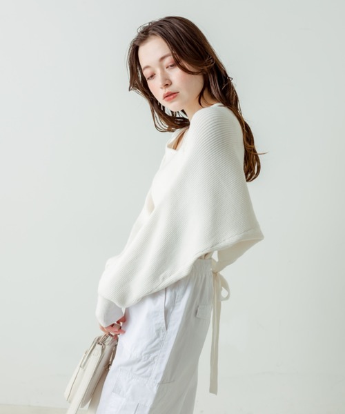 OLIVE des OLIVE(オリーブデオリーブ)の「マルチWAYリボンボレロ(カーディガン/ボレロ・レディース・ピンク/ブラック/オフホワイト・FREE)」の12枚目の写真