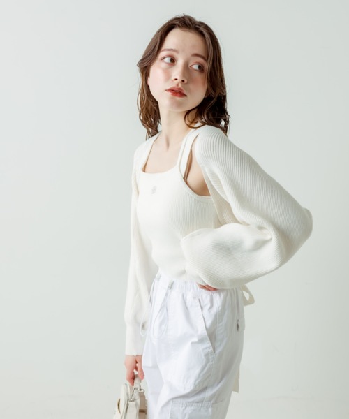 OLIVE des OLIVE(オリーブデオリーブ)の「マルチWAYリボンボレロ(カーディガン/ボレロ・レディース・ピンク/ブラック/オフホワイト・FREE)」の11枚目の写真