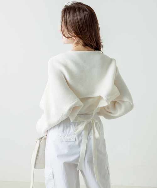 OLIVE des OLIVE(オリーブデオリーブ)の「マルチWAYリボンボレロ(カーディガン/ボレロ・レディース・ピンク/ブラック/オフホワイト・FREE)」の13枚目の写真