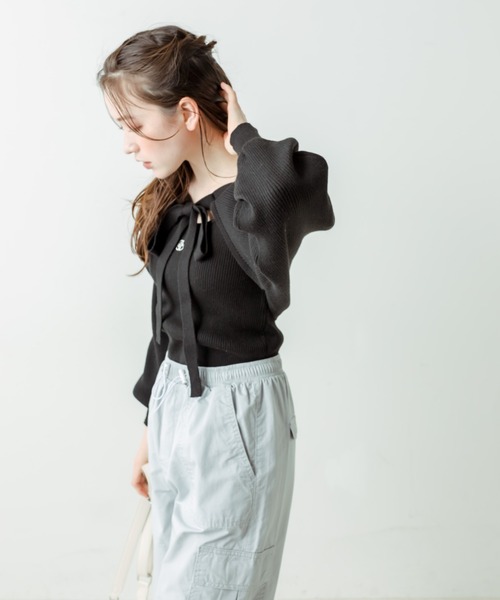 OLIVE des OLIVE(オリーブデオリーブ)の「マルチWAYリボンボレロ(カーディガン/ボレロ・レディース・ピンク/ブラック/オフホワイト・FREE)」の21枚目の写真