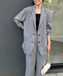 NOLLEY’S | ◇【WEB限定】POLY・LINEN マニッシュテーラージャケット(テーラードジャケット)