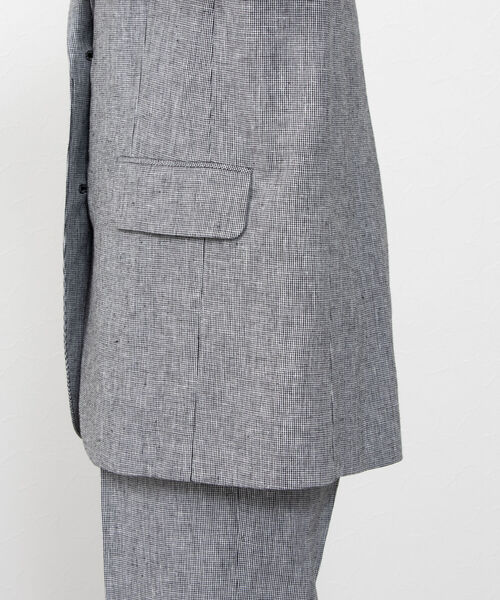 NOLLEY’S(ノーリーズ)の「五明祐子さん着用 ◇【WEB限定】POLY・LINEN マニッシュテーラージャケット(テーラードジャケット・レディース・グレー系その他4/ベージュ・FREE)」の8枚目の写真