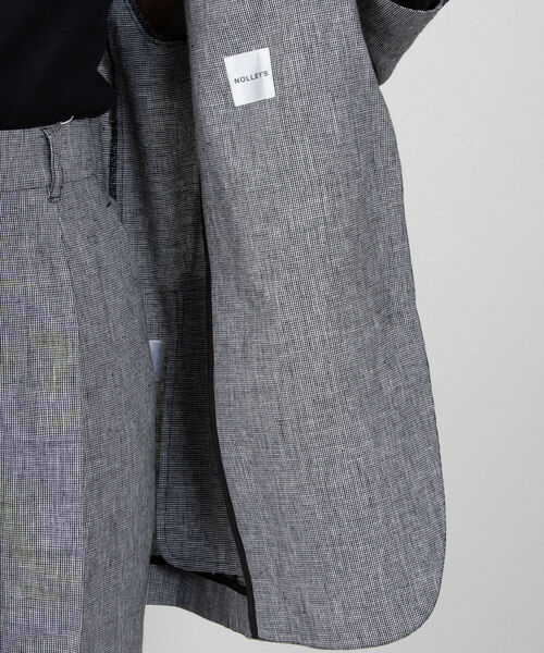 NOLLEY’S(ノーリーズ)の「五明祐子さん着用 ◇【WEB限定】POLY・LINEN マニッシュテーラージャケット(テーラードジャケット・レディース・グレー系その他4/ベージュ・FREE)」の3枚目の写真