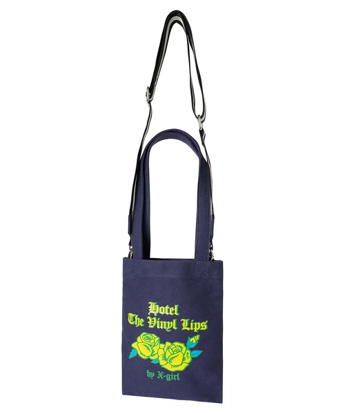 X-girl（エックスガール）の「ROSE 2WAY MINI CANVAS TOTE BAG