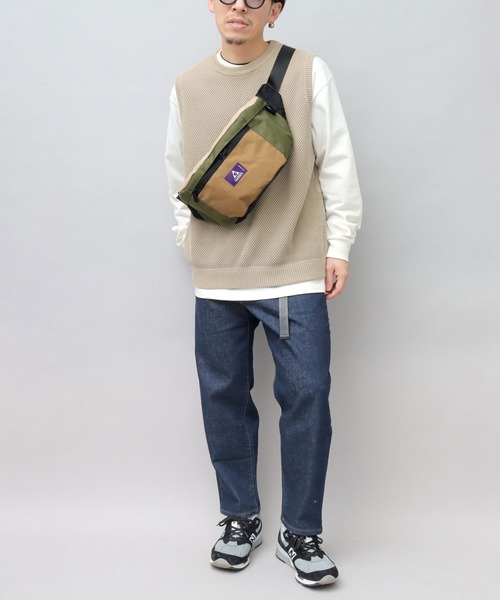 GERRY（ジェリー）の「撥水加工 リサイクルポリエステル REPREVE ビッグウエストポーチ（ボディバッグ/ウエストポーチ・メンズ・ブラック/ブラウン系その他/ベージュ/グレー・FREE）」の10枚目の写真