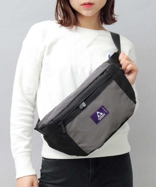 GERRY（ジェリー）の「撥水加工 リサイクルポリエステル REPREVE ビッグウエストポーチ（ボディバッグ/ウエストポーチ・メンズ・ブラック/ブラウン系その他/ベージュ/グレー・FREE）」の13枚目の写真