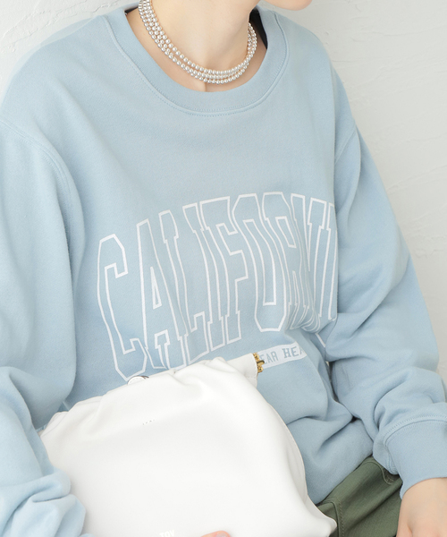 Simplicite（サンプリシテ）の「BIGロゴプリントスウェット（スウェット・レディース・ブルー系その他/アイボリー/グレー・FREE）」の3枚目の写真