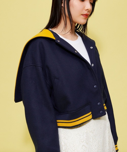 Courreges 21 ✨希少激レア✨ ヴィンテージ スタジャン ブルゾン hkntjk438a1.jpg