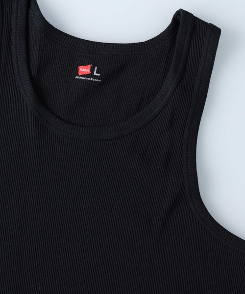 HANES（ヘインズ）の「【HANES】NEW1Pタンクトップ（タンクトップ・メンズ・ホワイト/ブラック・M/L/XL）」の9枚目の写真