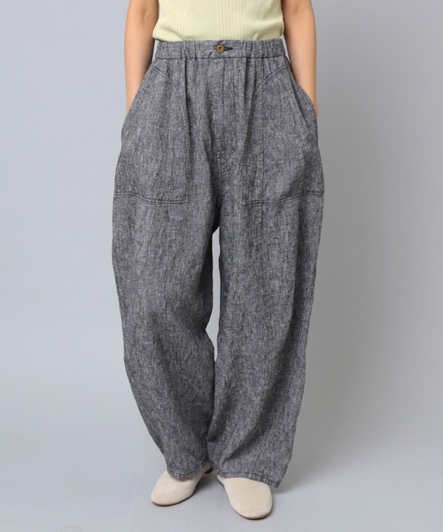 URCH RNA（アーチ アールエヌエー）の「R4061 リネンレーヨンコックパンツ（その他パンツ・レディース・オフホワイト/オリーブ/ブラック/スモークピンク/アイボリー/グリーン/スミクロ/オレンジ・MEDIUM）」の5枚目の写真