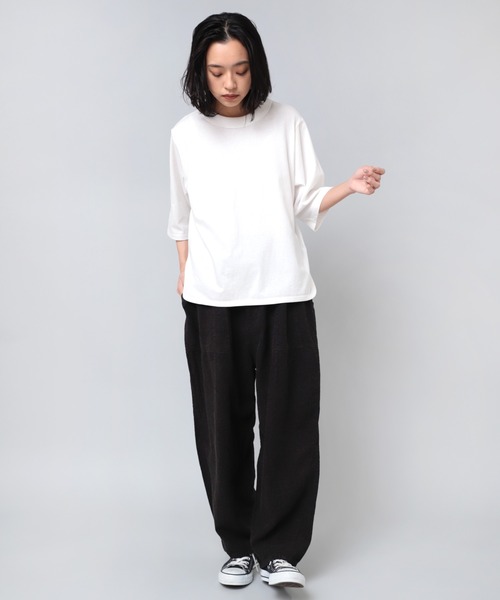 URCH RNA（アーチ アールエヌエー）の「R4061 リネンレーヨンコックパンツ（その他パンツ・レディース・オフホワイト/オリーブ/ブラック/スモークピンク/アイボリー/グリーン/スミクロ/オレンジ・MEDIUM）」の17枚目の写真