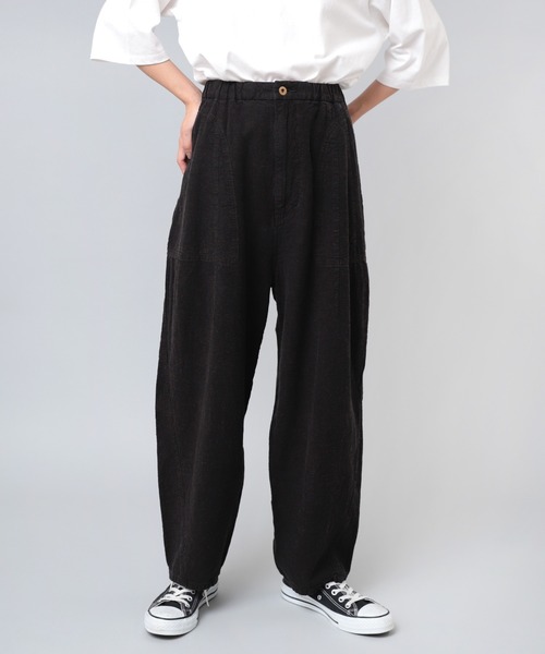 URCH RNA（アーチ アールエヌエー）の「R4061 リネンレーヨンコックパンツ（その他パンツ・レディース・オフホワイト/オリーブ/ブラック/スモークピンク/アイボリー/グリーン/スミクロ/オレンジ・MEDIUM）」の14枚目の写真