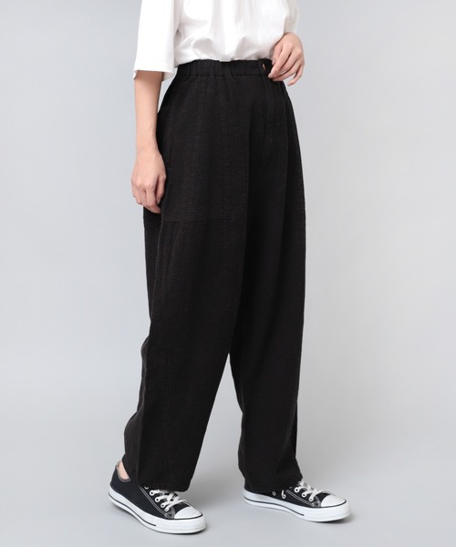 URCH RNA（アーチ アールエヌエー）の「R4061 リネンレーヨンコックパンツ（その他パンツ・レディース・オフホワイト/オリーブ/ブラック/スモークピンク/アイボリー/グリーン/スミクロ/オレンジ・MEDIUM）」の15枚目の写真