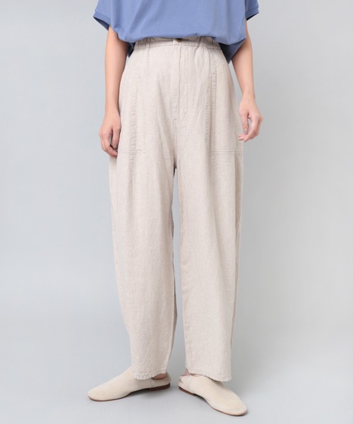 URCH RNA（アーチ アールエヌエー）の「R4061 リネンレーヨンコックパンツ（その他パンツ・レディース・オフホワイト/オリーブ/ブラック/スモークピンク/アイボリー/グリーン/スミクロ/オレンジ・MEDIUM）」の18枚目の写真