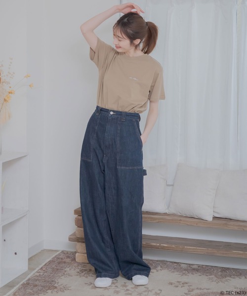 Tom&Jerry(トムアンドジェリー)の「【公式】トムとジェリー 天竺半袖Tシャツ(Tシャツ/カットソー・レディース・サックスブルー/カーキ/ベージュ/ダークグレー・M/L)」の13枚目の写真