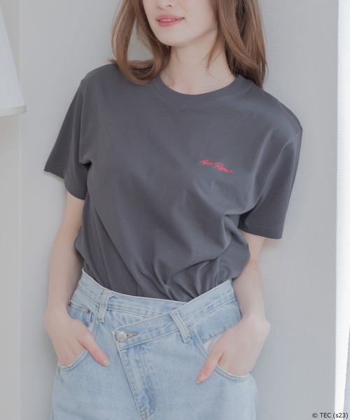 Tom&Jerry(トムアンドジェリー)の「【公式】トムとジェリー 天竺半袖Tシャツ(Tシャツ/カットソー・レディース・サックスブルー/カーキ/ベージュ/ダークグレー・M/L)」の21枚目の写真