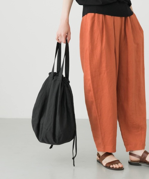 かぐれ（カグレ）の「リネンキンチャクバッグ（ショルダーバッグ・レディース・ベージュ/ブラック/ベージュ系その他・FREE）」の14枚目の写真