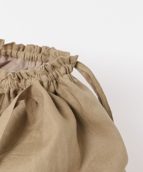 かぐれ（カグレ）の「リネンキンチャクバッグ（ショルダーバッグ・レディース・ベージュ/ブラック/ベージュ系その他・FREE）」の19枚目の写真