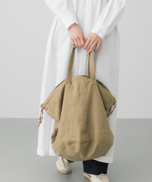 かぐれ（カグレ）の「リネンキンチャクバッグ（ショルダーバッグ・レディース・ベージュ/ブラック/ベージュ系その他・FREE）」の21枚目の写真