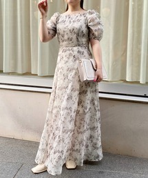 one after another NICE CLAUP | 【one-piece collection】袖コンシャスバックリボンワンピース(ワンピース)