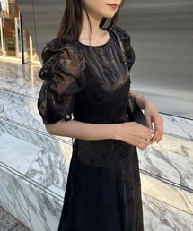 one after another NICE CLAUP | 【one-piece collection】袖コンシャスバックリボンワンピース(ワンピース)