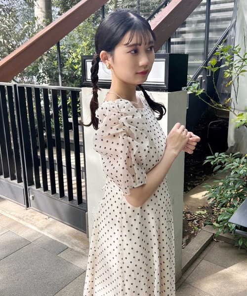 one after another NICE CLAUP（ワンアフターアナザーナイスクラップ）の「【one-piece collection】袖コンシャスバックリボンワンピース（ワンピース・レディース・ブラック/アイボリー/ホワイト系その他・FREE）」の14枚目の写真