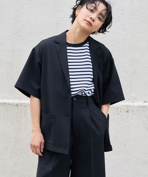 FREAK’S STORE ジャケット パンツ ★ リネンライクセットアップ FREAK'S STORE（フリークスストア）の「リネンライク