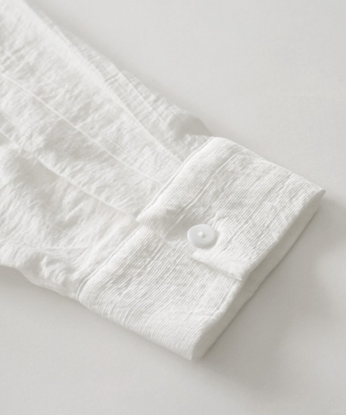 antiqua(アンティカ)の「スタンドカラーシャツ(シャツ/ブラウス・レディース・ブラック/ホワイト/ターコイズブルー・FREE)」の7枚目の写真