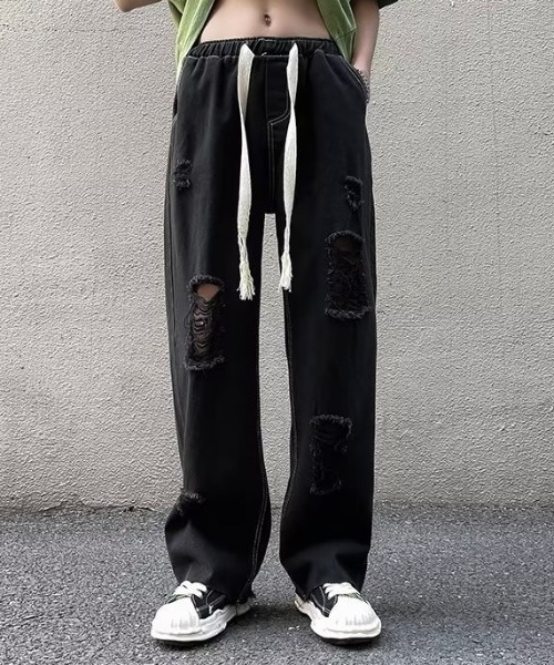 MGV（エムジーヴィー）の「クラッシュカットオフデニム（デニムパンツ・メンズ・ブルー/ホワイト/ブラック・MEDIUM/LARGE/X-LARGE）」の2枚目の写真