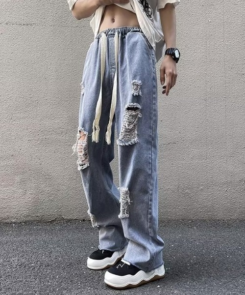 MGV（エムジーヴィー）の「クラッシュカットオフデニム（デニムパンツ・メンズ・ブルー/ホワイト/ブラック・MEDIUM/LARGE/X-LARGE）」の8枚目の写真