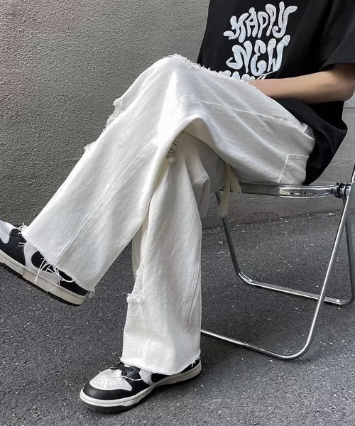MGV（エムジーヴィー）の「クラッシュカットオフデニム（デニムパンツ・メンズ・ブルー/ホワイト/ブラック・MEDIUM/LARGE/X-LARGE）」の17枚目の写真