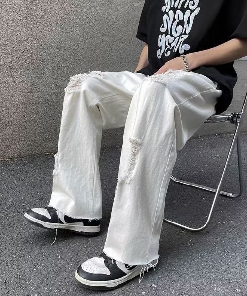 MGV（エムジーヴィー）の「クラッシュカットオフデニム（デニムパンツ・メンズ・ブルー/ホワイト/ブラック・MEDIUM/LARGE/X-LARGE）」の18枚目の写真