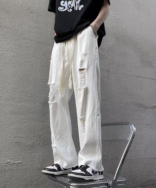 MGV（エムジーヴィー）の「クラッシュカットオフデニム（デニムパンツ・メンズ・ブルー/ホワイト/ブラック・MEDIUM/LARGE/X-LARGE）」の20枚目の写真