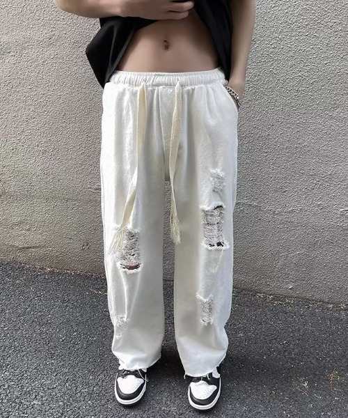MGV（エムジーヴィー）の「クラッシュカットオフデニム（デニムパンツ・メンズ・ブルー/ホワイト/ブラック・MEDIUM/LARGE/X-LARGE）」の21枚目の写真
