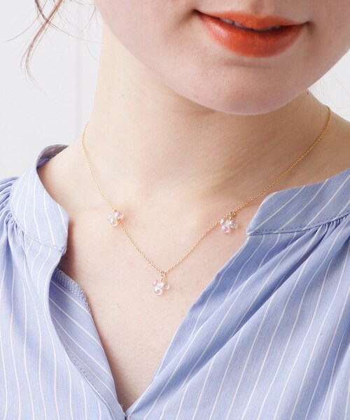 couture brooch（クチュールブローチ）の「◆ガラスモチーフネックレス（ネックレス・レディース・ゴールド/シルバー・00）」の3枚目の写真