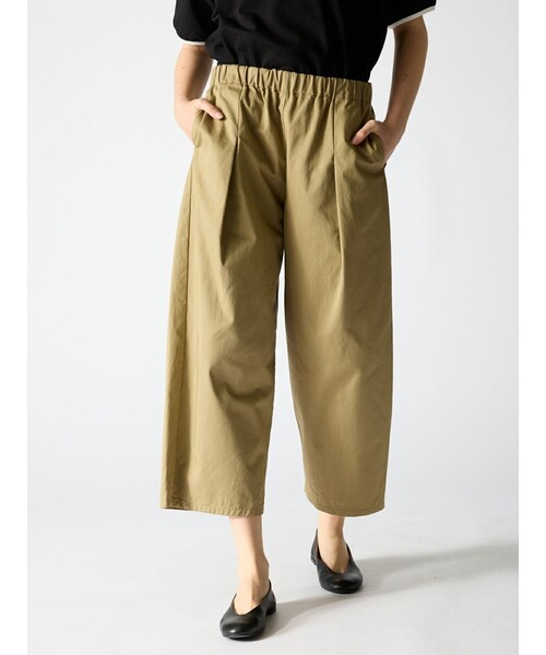 ミズイロインド　タックチノパンツ　ホワイト　サイズ2 セール】mizuiro ind タックチノパンツ（チノパンツ