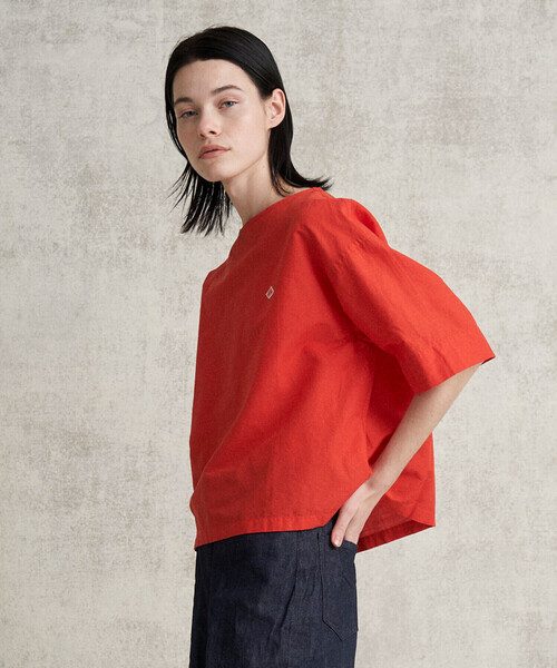 DANTON（ダントン）の「WOMEN'S COTTON LINEN COLLARLESS PULLOVER SHIRT（シャツ/ブラウス