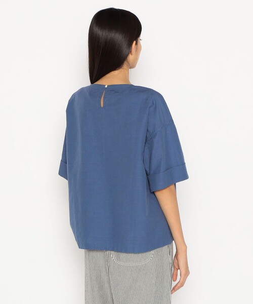 DANTON（ダントン）の「WOMEN'S COTTON LINEN COLLARLESS PULLOVER SHIRT（シャツ/ブラウス