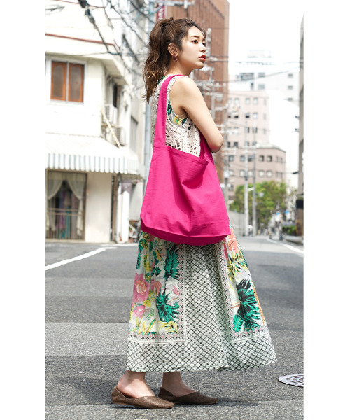 e-zakkamania stores(イーザッカマニアストアーズ)の「ワンハンドル ショルダーバッグ(ショルダーバッグ・レディース・セージグリーン/フューシャピンク/チャコール/ベージュ・-)」の8枚目の写真