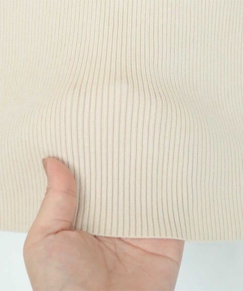 miette（ミエット）の「マルチ配色フィンガーリブニット（ニット/セーター・レディース・チャコール/ベージュ/ネイビー/ライトグレー/アイボリー/ブラック/グレー系その他/ホワイト系その他/ブラウン・FREE）」の19枚目の写真