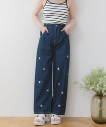 デイジー刺繍デニムPT