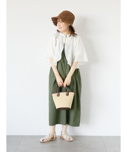 ehka sopo（エヘカソポ）の「スカラップワイドハット（ハット・レディース・キナリ/ブラウン/ベージュ・F）」の11枚目の写真