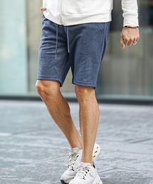 【SOMEDIFF】スウェードショーツ メンズ ハーフパンツ 膝上 上質素材 夏服