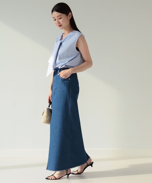 「Demi-Luxe BEAMS」 ノースリーブブラウス FREE ネイビー レディース Demi-Luxe BEAMS（デミルクス ビームス）の「Demi-Luxe BEAMS
