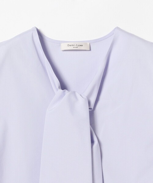 Demi-Luxe BEAMS（デミルクス ビームス）の「Demi-Luxe BEAMS / リボンタイ ノースリーブブラウス（シャツ/ブラウス・レディース・サックスブルー/ネイビー/ホワイト・ONE SIZE）」の22枚目の写真