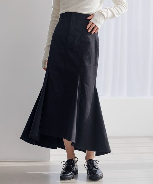 mysty woman(ミスティウーマン)の「マチツキマーメイドスカート 962603(スカート・レディース・ブラウン/ライトベージュ/ブラック・FREE)」の2枚目の写真