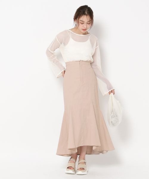 mysty woman(ミスティウーマン)の「マチツキマーメイドスカート 962603(スカート・レディース・ブラウン/ライトベージュ/ブラック・FREE)」の9枚目の写真