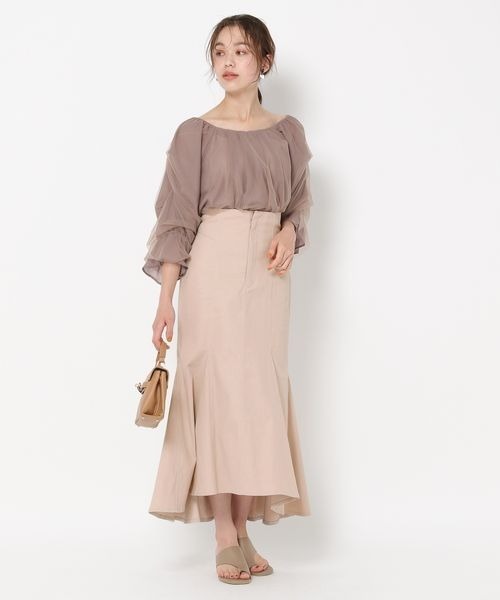 mysty woman(ミスティウーマン)の「マチツキマーメイドスカート 962603(スカート・レディース・ブラウン/ライトベージュ/ブラック・FREE)」の8枚目の写真