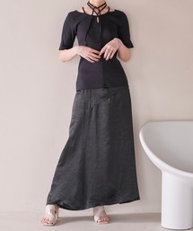 PUBLIC TOKYO | 【栃木県産】ヴィンテージリキッドサテンマーメイドスカート/ストレートシルエット(スカート)